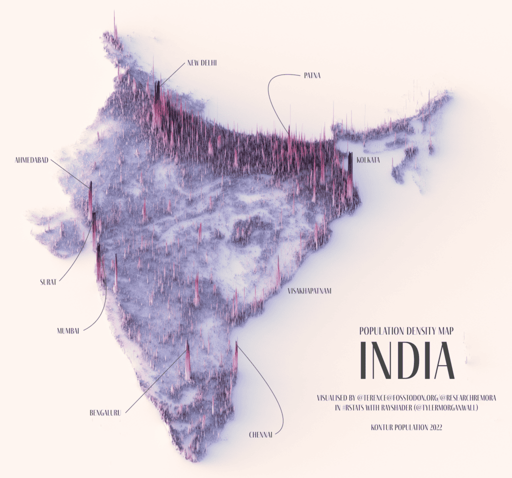Discovering India Population Density Interactive Map